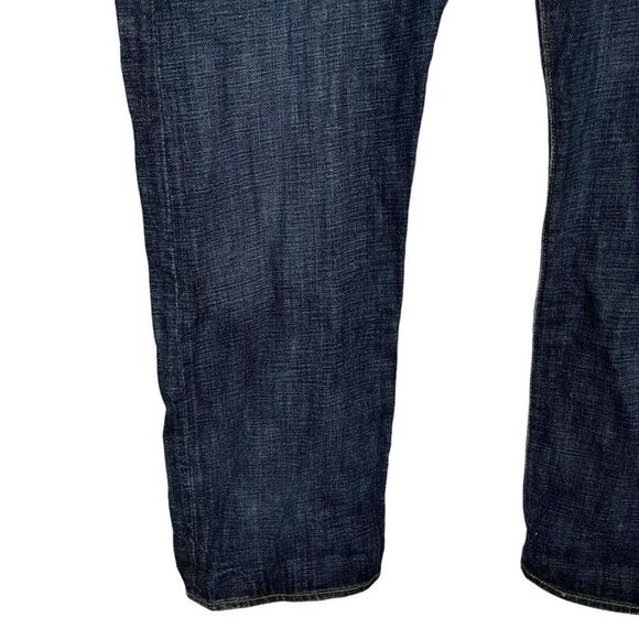 Levis 501 Levi Strauss Mens Blue Distressed Button Fly Straight Leg Jeans 40 x30 - Picture 4 of 16